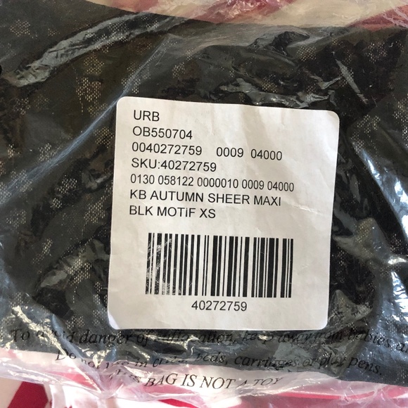 NWT: Urban Outfitters Ecote Autumn Sheer Floral Maxi Long Dress, Black, Gold, XS - Picture 7 of 7